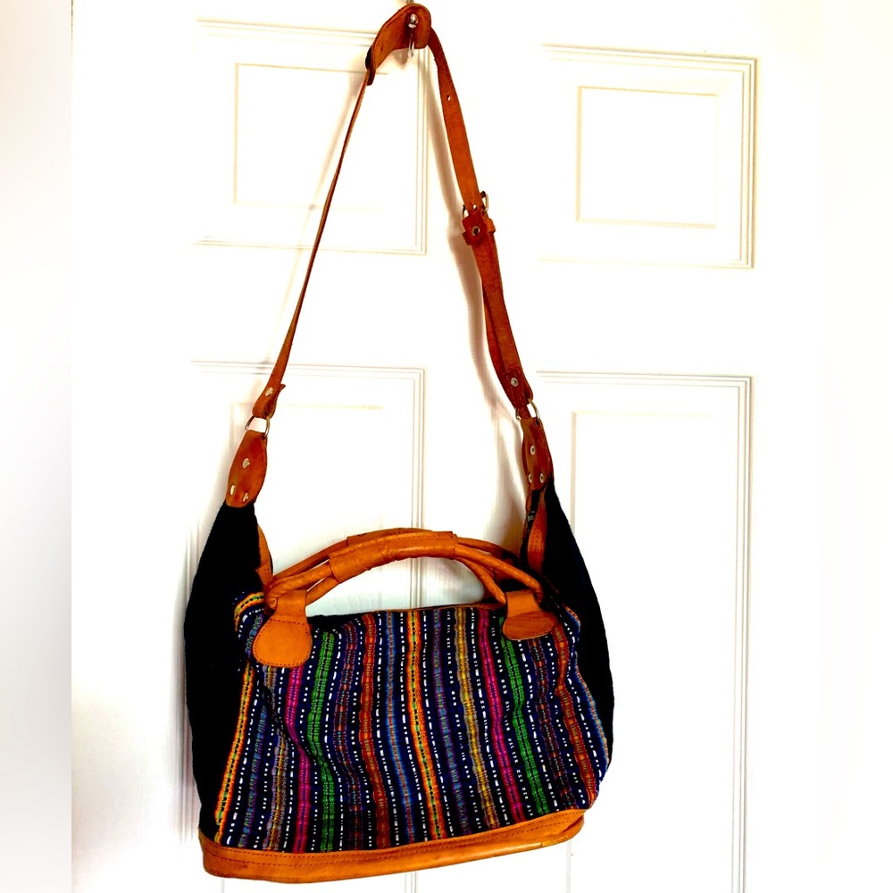Handmade Peruvian style leather with embroidery